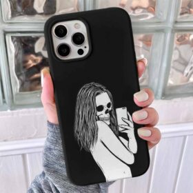 Nude Selfie Skeleton Silikon Telefon Kılıfı