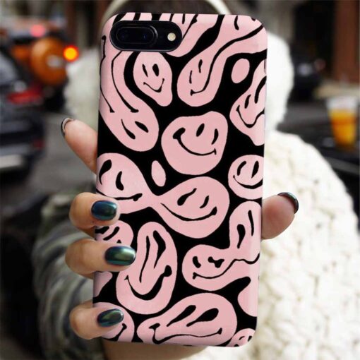Pembe Retro Smile Tasarımlı Silikon Telefon Kılıfı