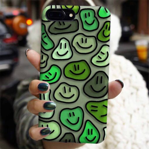 Yeşil Smile Kolaj Tasarımlı Silikon Telefon Kılıfı