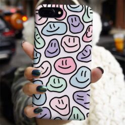 Renkli Smile Kolaj Tasarımlı Silikon Telefon Kılıfı