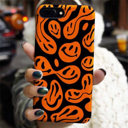 Turuncu Smile Retro Tasarımlı Silikon Telefon Kılıfı