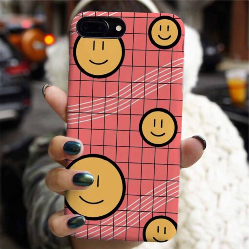 Çizğili Smile Tasarımlı Silikon Telefon Kılıfı