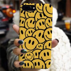 Sarı Emojler Tasarımlı Silikon Telefon Kılıfı