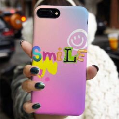 Renk Geçişli Smile Tasarımlı Silikon Telefon Kılıfı