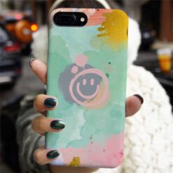 Damla Boya Smile Tasarımlı Silikon Telefon Kılıfı