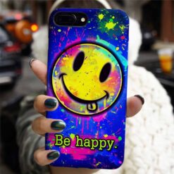 Be Happy Smile Tasarımlı Silikon Telefon Kılıfı