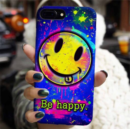 Be Happy Smile Tasarımlı Silikon Telefon Kılıfı