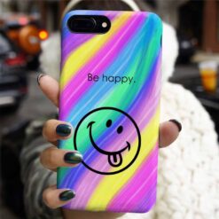 Be Happy Renkli Smile Tasarımlı Silikon Telefon Kılıfı