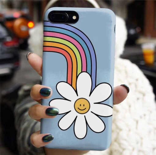 Rainbow Daisy Smile Tasarımlı Silikon Telefon Kılıfı