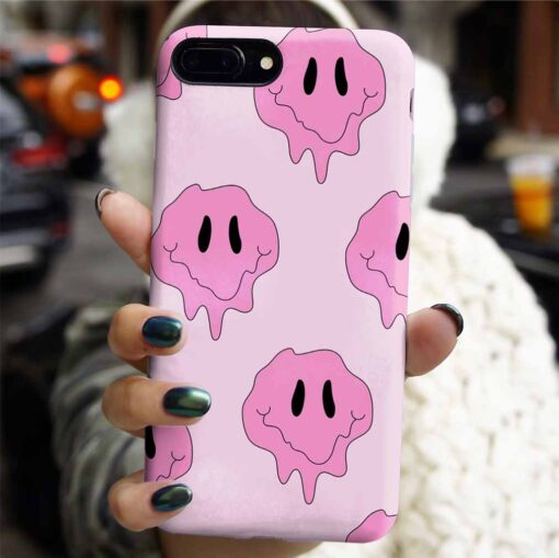 Pembe Akışkan Smile Tasarımlı Silikon Telefon Kılıfı