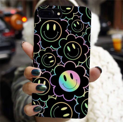 Neon Daisy Smile Tasarımlı Silikon Telefon Kılıfı
