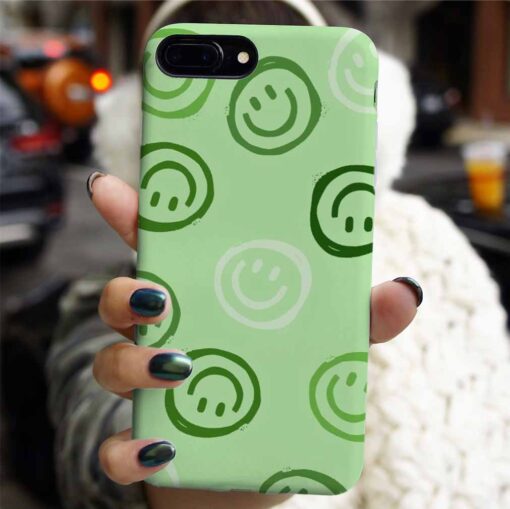 Yeşil Tonlu Smile Tasarımlı Silikon Telefon Kılıfı