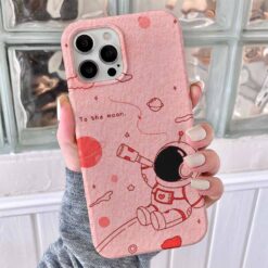 Pink To The Moon Tasarımlı Silikon Telefon Kılıfı