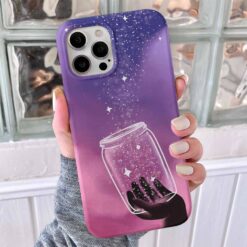 Kavanozdaki Uzay Tasarımlı Silikon Telefon Kılıfı