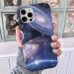 Yakın Galaxyler Tasarımlı Silikon Telefon Kılıfı
