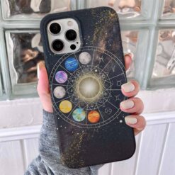Astrolojik Gezegenler Tasarımlı Silikon Telefon Kılıfı