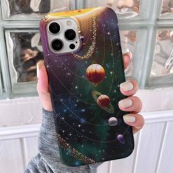 Güneş Sistemi Tasarımlı Silikon Telefon Kılıfı