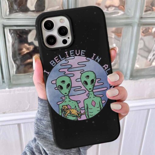 İ Believe İn Aliens Tasarımlı Silikon Telefon Kılıfı
