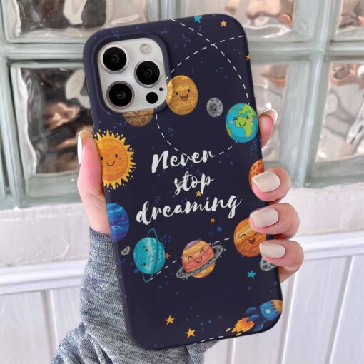 Never Shop Dreaming Tasarımlı Silikon Telefon Kılıfı