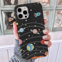 Vektorel Güneş Sistemimiz  Tasarımlı Silikon Telefon Kılıfı