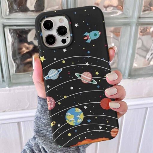 Vektorel Güneş Sistemimiz  Tasarımlı Silikon Telefon Kılıfı