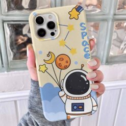 Space Astranot Tasarımlı Silikon Telefon Kılıfı