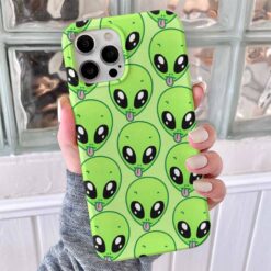 Dil Çıkaran Uzaylılar Tasarımlı Silikon Telefon Kılıfı