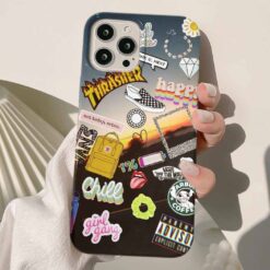 Chill Sticker Tasarımlı Silikon Telefon KılıfIı