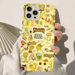 Ellow Sticker Tasarımlı Silikon Telefon KılıfIı