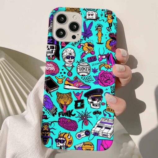 Beats Sticker Tasarımlı Silikon Telefon KılıfIı