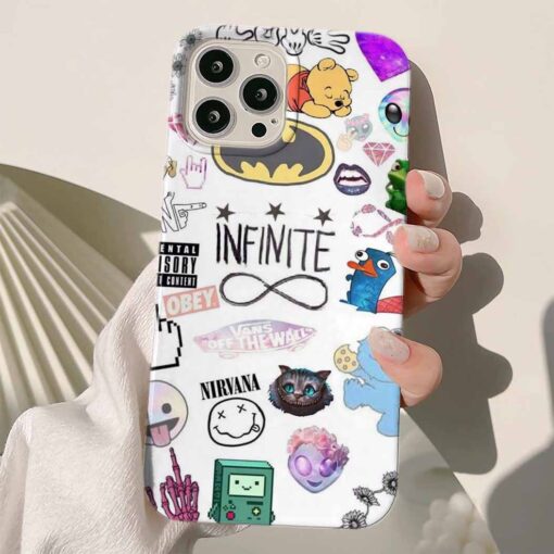İnfinite Sticker Tasarımlı Silikon Telefon KılıfIı