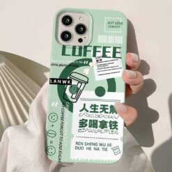 Coffee Sticker Tasarımlı Silikon Telefon Kılıfı