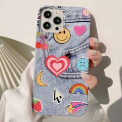 Emoji Sticker Tasarımlı Silikon Telefon Kılıfı