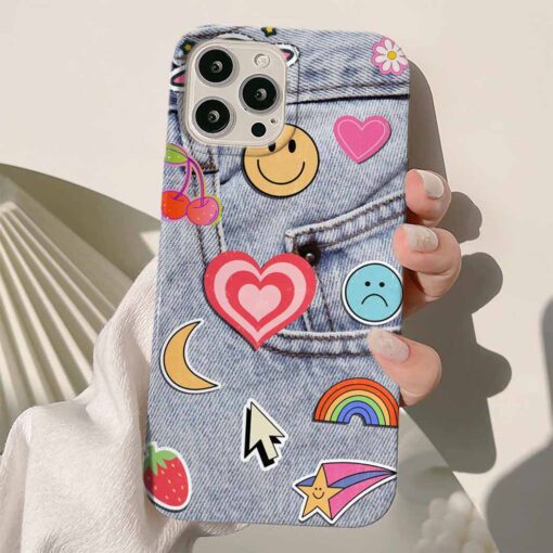 Emoji Sticker Tasarımlı Silikon Telefon Kılıfı