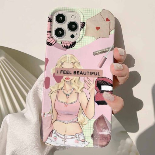 İ Feel Beautıful Tasarımlı Silikon Telefon Kılıfı