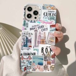 City Sticker Tasarımlı Silikon Telefon Kılıfı