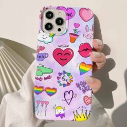 You Me Sticker Tasarımlı Silikon Telefon Kılıfı
