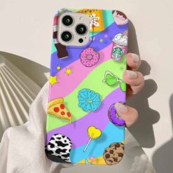 Rainbow Sticker Tasarımlı Silikon Telefon Kılıfı