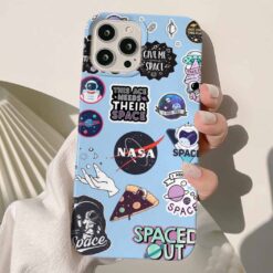 Nasa Sticker Tasarımlı Silikon Telefon Kılıfı