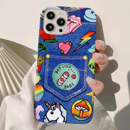 Bad Luck Sticker Tasarımlı Silikon Telefon Kılıfı