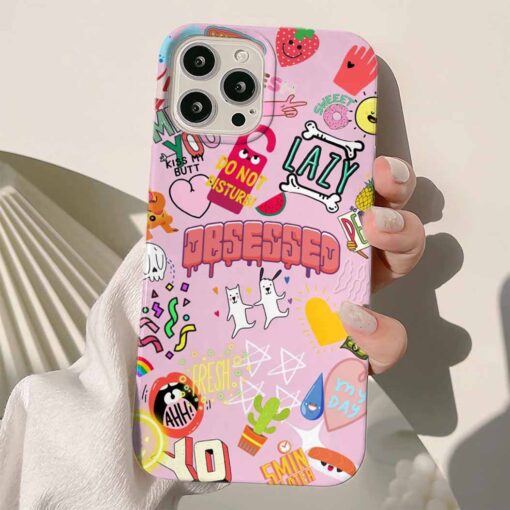 Lazy Sticker Tasarımlı Silikon Telefon Kılıfı