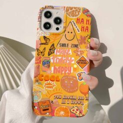 Smile Zone Sticker Tasarımlı Silikon Telefon Kılıfı