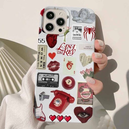 Lana Del Rey Sticker Tasarımlı Silikon Telefon KılıfIı