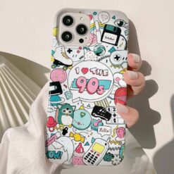 Doksanlar Sticker Tasarımlı Silikon Telefon KılıfIı