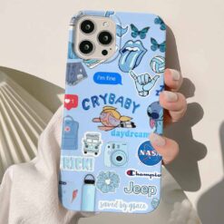 Rybaby Sticker Tasarımlı Silikon Telefon KılıfIı