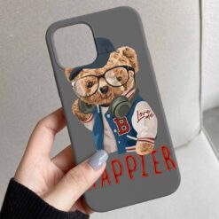 Happier Teddy Tasarımlı Silikon Telefon Kılıfı