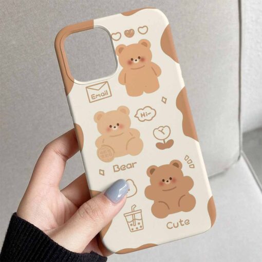 Hi Cute Bear Tasarımlı Silikon Telefon Kılıfı