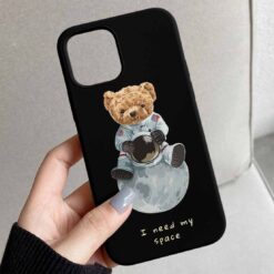 Space Teddy Tasarımlı Silikon Telefon Kılıfı
