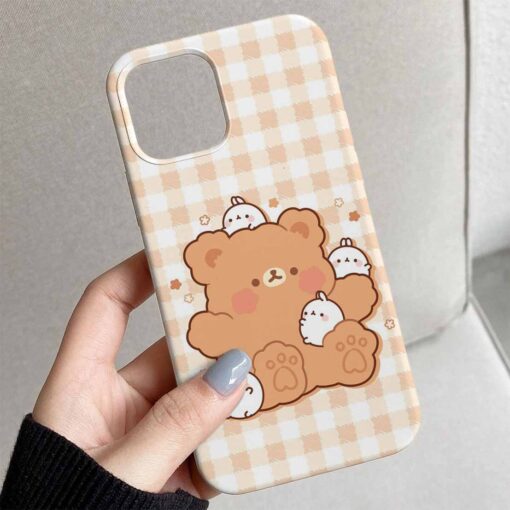 Baby Rabbit Teddy Tasarımlı Silikon Telefon Kılıfı
