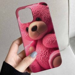 Pink Teddy Tasarımlı Silikon Telefon Kılıfı